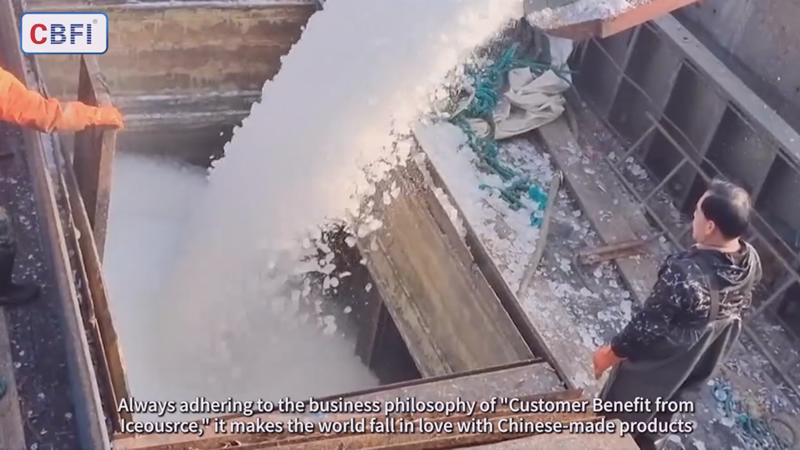 Машина для производства блочного льда из соленой воды производительностью 100 т в Индонезии